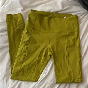 Lime Green Lululemon Fast and Free tights